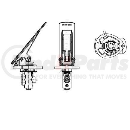 06-466-102 by MICO - Air Brake Spring Brake Modulating Valve - Pedal Modulating Valve