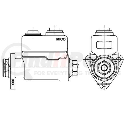 03-020-431 by MICO - Brake Master Cylinder - Power Cylinder