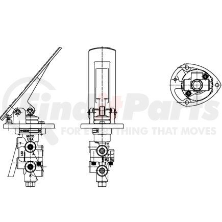 06-466-236 by MICO - Air Brake Spring Brake Modulating Valve - Pedal Tandem Mod Valve