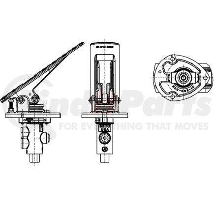 06-466-138 by MICO - Air Brake Spring Brake Modulating Valve - Pedal Modulating Valve