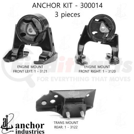 300014 by ANCHOR MOTOR MOUNTS - ENGINE MNT KIT