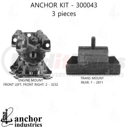 300043 by ANCHOR MOTOR MOUNTS - ENGINE MNT KIT