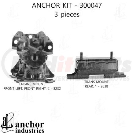 300047 by ANCHOR MOTOR MOUNTS - ENGINE MNT KIT