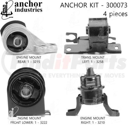 300073 by ANCHOR MOTOR MOUNTS - ENGINE MNT KIT