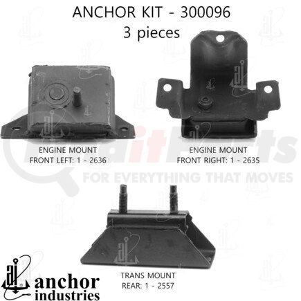 300096 by ANCHOR MOTOR MOUNTS - ENGINE MNT KIT