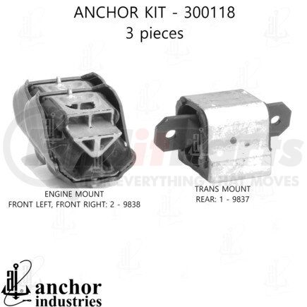 300118 by ANCHOR MOTOR MOUNTS - ENGINE MNT KIT