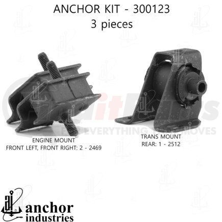 300123 by ANCHOR MOTOR MOUNTS - ENGINE MNT KIT