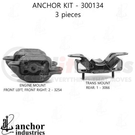 300134 by ANCHOR MOTOR MOUNTS - ENGINE MNT KIT
