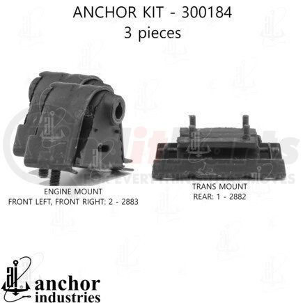 300184 by ANCHOR MOTOR MOUNTS - ENGINE MNT KIT