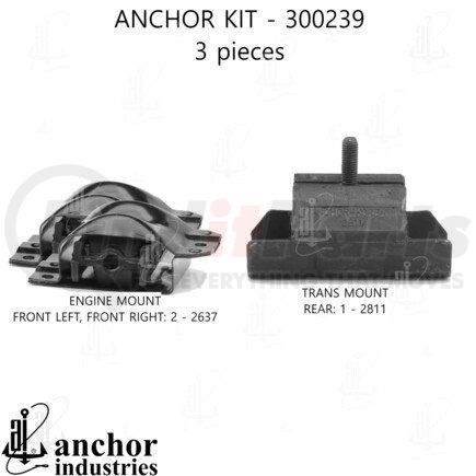 300239 by ANCHOR MOTOR MOUNTS - ENGINE MNT KIT