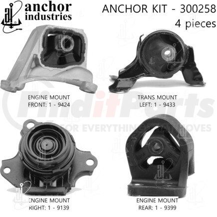 300258 by ANCHOR MOTOR MOUNTS - ENGINE MNT KIT