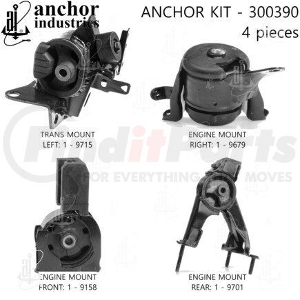 300390 by ANCHOR MOTOR MOUNTS - ENGINE MNT KIT