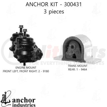 300431 by ANCHOR MOTOR MOUNTS - ENGINE MNT KIT