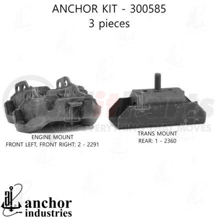 300585 by ANCHOR MOTOR MOUNTS - 300585