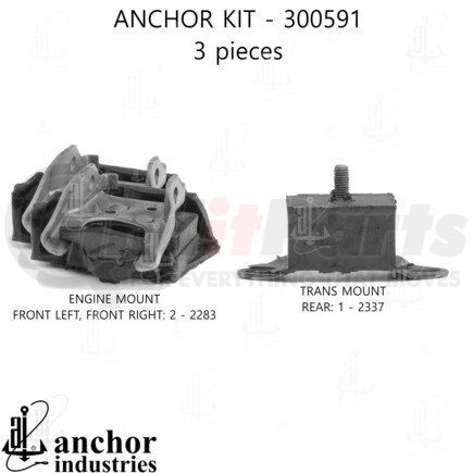 300591 by ANCHOR MOTOR MOUNTS - 300591