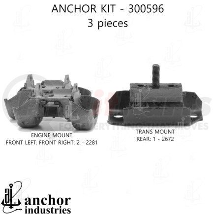 300596 by ANCHOR MOTOR MOUNTS