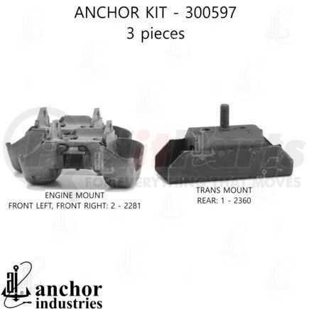 300597 by ANCHOR MOTOR MOUNTS