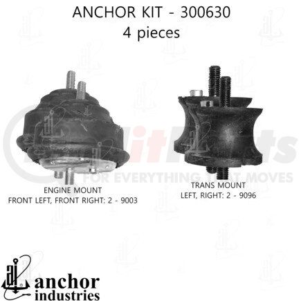 300630 by ANCHOR MOTOR MOUNTS - 300630