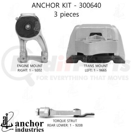 300640 by ANCHOR MOTOR MOUNTS