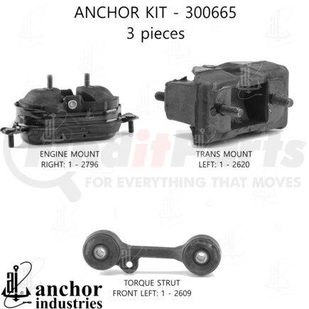 300665 by ANCHOR MOTOR MOUNTS - 300665