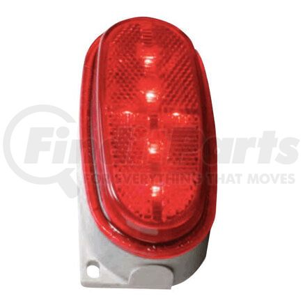 211214 by BETTS HD - Marker Light - Red Reflective Lens, LED, 4" Male Plug Single Contact