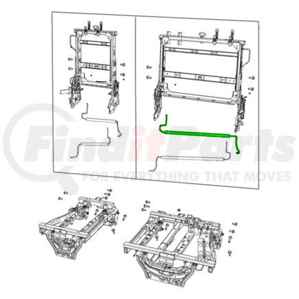 68425069AA by MOPAR - Seat Back Torsion Rod - Left, Manual, 60% Torsion Rod