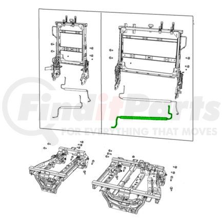 68425071AA by MOPAR - Seat Back Torsion Rod - Right, Manual, 60% Torsion Rod