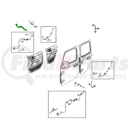 68349556AE by MOPAR - Door Wiring Harness - Front, Right