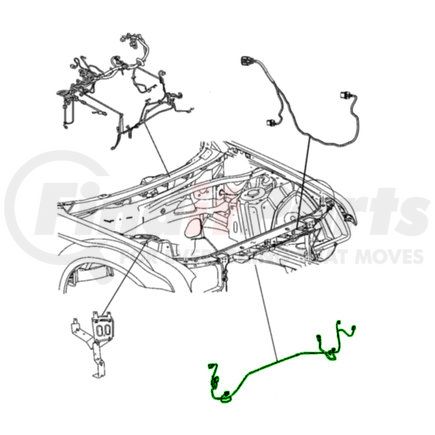 68259674AB by MOPAR - Headlight Wiring Harness - For 2015-2023 Dodge Challenger