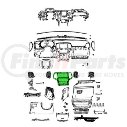 68412807AA by MOPAR - Center Console - For 2018 Jeep Grand Cherokee