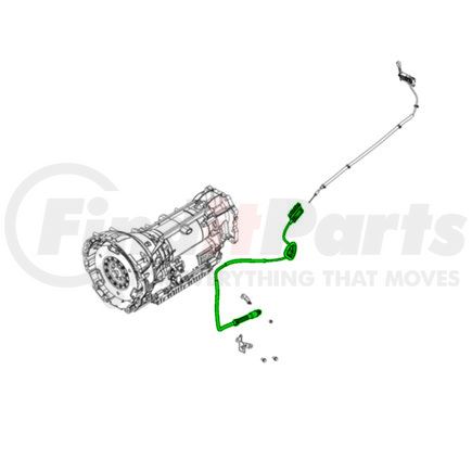 68394556AB by MOPAR - Parking Brake Pedal Release Cable - Lower, Manual Park Release