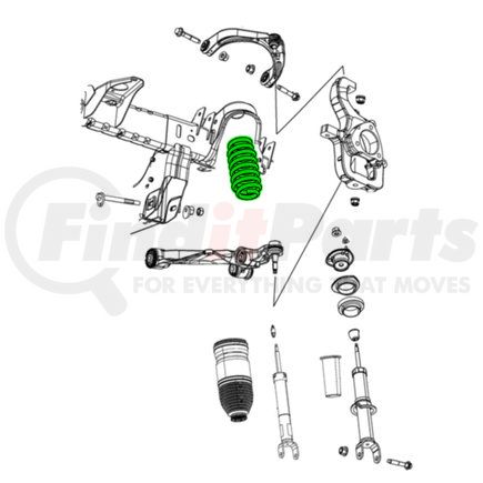 68329807AA by MOPAR - Suspension Knuckle - Front, Left, For 2019-2023 Ram 1500