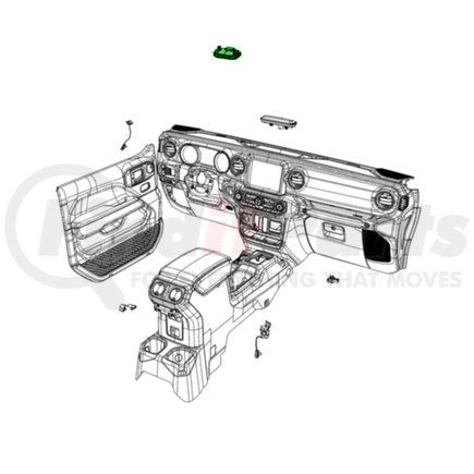 6CD43TX7AH by MOPAR - Dome Light