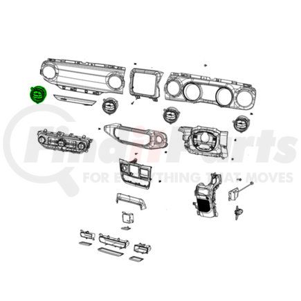 6ZU881ZSAA by MOPAR - HVAC Vent Louver - Left