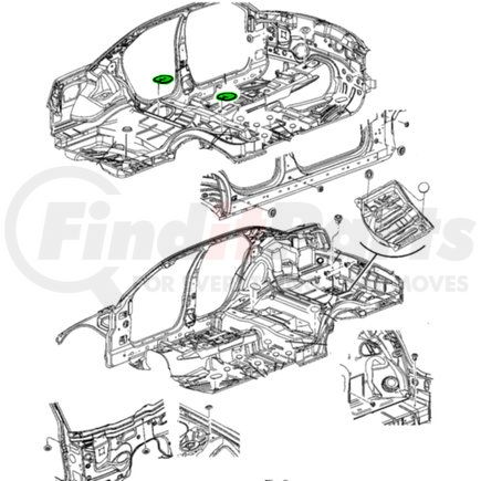 68462396AA by MOPAR - Fuel Tank Access Cover - without Grommet, for 2018-2023 Chrysler/Dodge