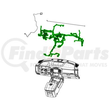 68459736AB by MOPAR - Instrument Panel Wiring Harness - For 2020 Ram 1500