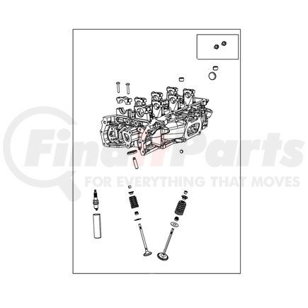 06511332AA by MOPAR - Engine Cylinder Head - Left, with Valves