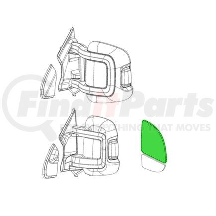 68465086AA by MOPAR - Door Mirror Glass - Left, Upper, For 2014-2023 Ram