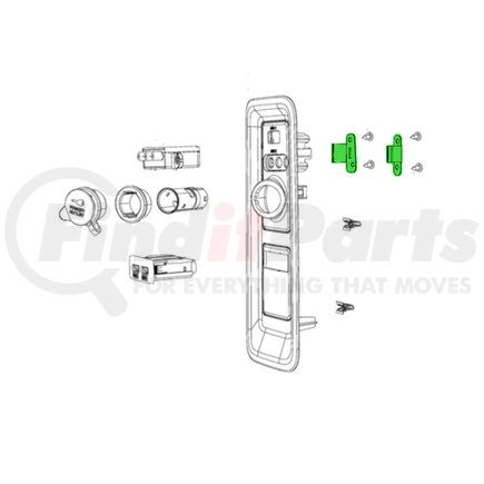 68261058AA by MOPAR - 12 Volt Accessory Power Outlet Bezel - Rear Quarter Panel