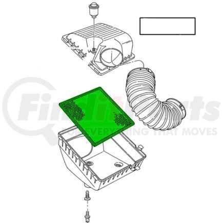 4864442AB by MOPAR - Air Filter - For 2001-2002 Dodge	Ram 2500/3500