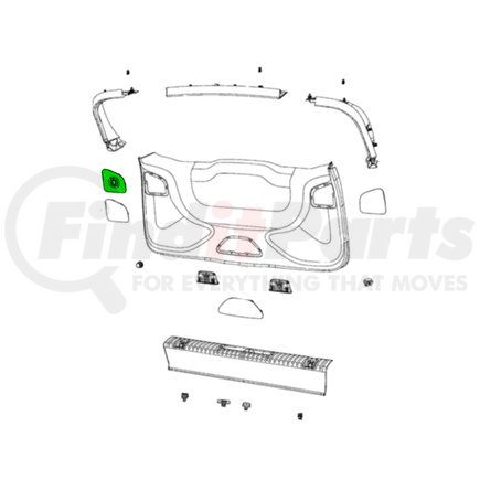 06511829AA by MOPAR - Tailgate Molding Clip