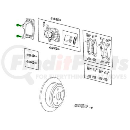 06513551AA by MOPAR - Wheel Bearing Bolt - Hex