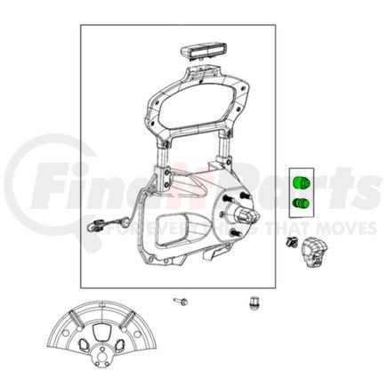 68518261AA by MOPAR - Center High Mount Stop Light Wiring Harness - For 2021-2023 Jeep Wrangler