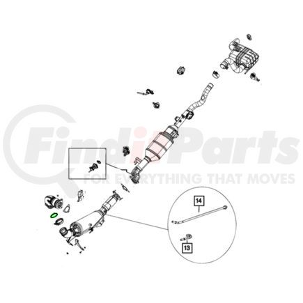 68533313AA by MOPAR - Exhaust Pipe Flange Gasket - For 2020-2023 Jeep/Ram