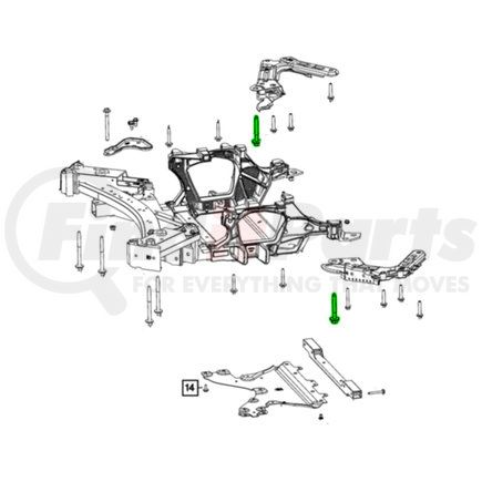 06513296AA by MOPAR - Engine Cradle Bolt