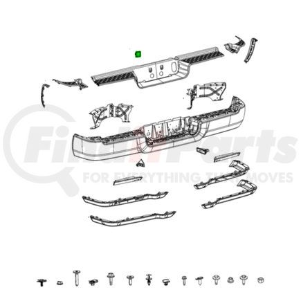 68526870AA by MOPAR - Bumper Step Pad - Rear, for 2019-2024 Ram 2500/3500