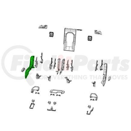 6XT52WT3AC by MOPAR - Seat Frame Trim Panel - Rear, For 2021-2023 Jeep Grand Cherokee L