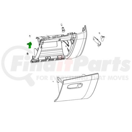 6ZC72DX9AB by MOPAR - Glove Box Door Striker - Left, For 2022 Jeep Compass