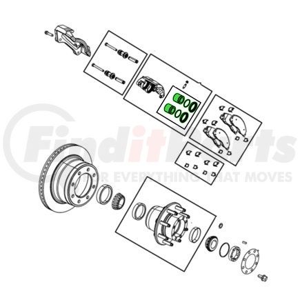 68453094AA by MOPAR - Disc Brake Caliper Piston Seal Kit - For 2019-2023 Ram