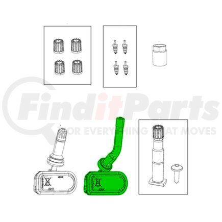 68377546AF by MOPAR - Tire Pressure Monitoring System (TPMS) Sensor - For 2019-2023 Ram 3500